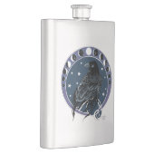 神秘的な黒いカラスと月の位相の天体夜空 フラスク (右)