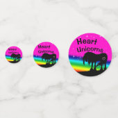 神秘的な黒いユニコーン（虹） コンフェッティ (裏面)