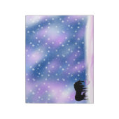 神秘的な黒い一角獣（雪を降らせる） ノートパッド (回転)