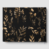 神秘的な黒い金ゴールドシレ結婚ンツ ゲストブック (裏面)