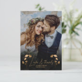 神秘的な黒い金ゴールドシレ結婚ンツ サンキューカード (スタンド正面)