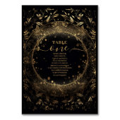 神秘的な黒い金ゴールドシレ結婚ンツ テーブルナンバー (正面)