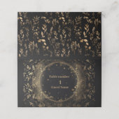 神秘的な黒い金ゴールドシレ結婚ンツ プレイスカード (外部開封)