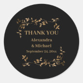 神秘的な黒い金ゴールドシレ結婚ンツ ラウンドシール (正面)