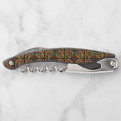 神秘的な黒の"夢"アステカ刻まれたコルク栓抜き ソムリエナイフ (裏面)