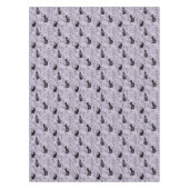 神秘的な黒猫と蝶のパターン | ウィッチー テーブルクロス (正面)