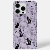 神秘的な黒猫と蝶のパターン | ウィッチー Case-Mate iPhoneケース (裏面)