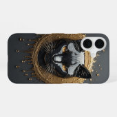 神秘的な黒猫のデザイン 🐈⬛ iPhone 16ケース (裏面横)