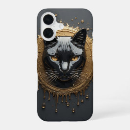 神秘的な黒猫のデザイン 🐈⬛ iPhone 16ケース