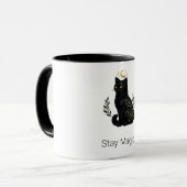 神秘的な黒猫の星座 マグカップ (正面左)