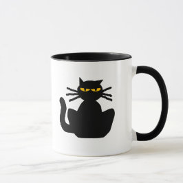 神秘的な黒猫アンバーアイスティングジロジスティング マグカップ
