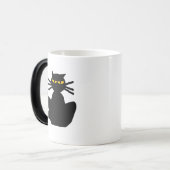 神秘的な黒猫アンバーアイスティングジロジスティング マグカップ (正面左)