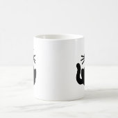 神秘的な黒猫アンバーアイスティングジロジスティング マグカップ (中央)