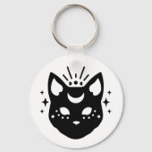 神秘的な黒猫 キーホルダー (裏面)