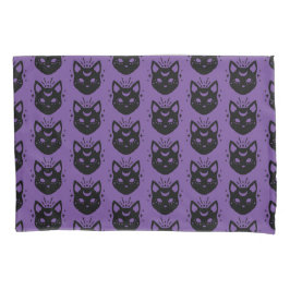 神秘的な黒猫 枕カバー