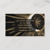 神秘的な黒金ゴールドサンムーンマンダラ 名刺 (裏面)