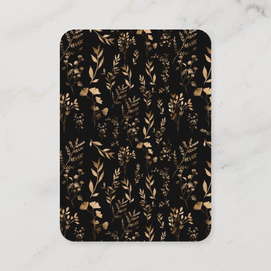 神秘的な黒金ゴールド天結婚星 エンクロージャーカード (裏面)