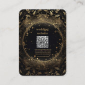 神秘的な黒金ゴールド天結婚星 エンクロージャーカード (正面)