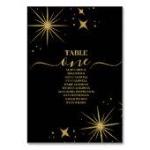 神秘的な黒金ゴールド天結婚星 テーブルナンバー (裏面)