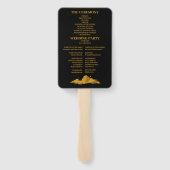 神秘的な黒金ゴールド天結婚星 ハンドファン (裏面)