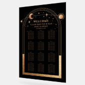 神秘的な黒金ゴールド太陽ムーンスターズ結婚ズ アクリルサイン (傾斜)