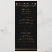 神秘的な黒金ゴールド太陽ムーンスターズ結婚ズ プログラム (正面)