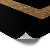 神秘的な黒金ゴールド太陽ムーンスターズ結婚ズ ポスター (角)