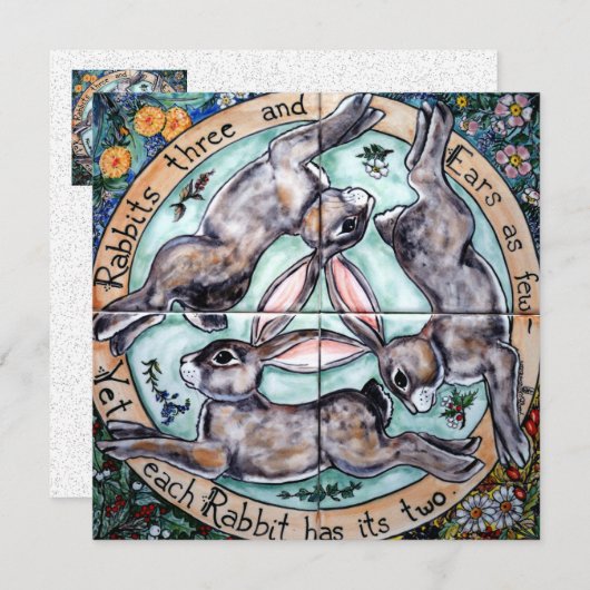 神秘的な3羽うさぎは耳4シーズン空白の (正面/裏面)