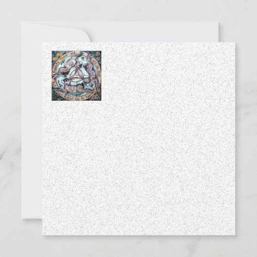 神秘的な3羽うさぎは耳4シーズン空白の (裏面)