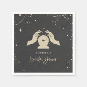 神秘的な〔占星術の〕十二宮図タロットカードシナブライダルシャワー スタンダードカクテルナプキン (正面)