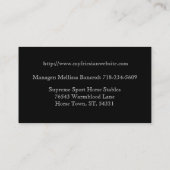 神秘的なFriesian 名刺 (裏面)