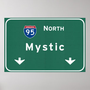 神秘的なI-95ノースインターステートConnecticut - ポスター