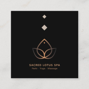 *~*神秘的なLotus Shaman聖なる幾何学の錬金術 スクエア名刺