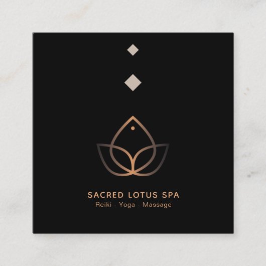*~*神秘的なLotus Shaman聖なる幾何学の錬金術 スクエア名刺 (正面)
