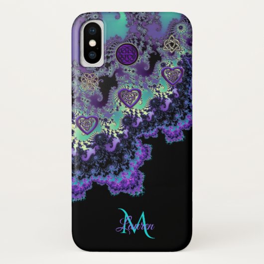 神秘的なMandelbrotのケルト族のフラクタルのiPhone Xの場合 Case-Mate iPhoneケース (裏面)