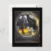 神秘的なRaven神秘的なデジタルアートポストカード ポストカード (正面/裏面)