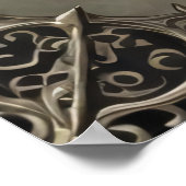 神秘的エレガントなゴシック様式ハート ポスター (角)