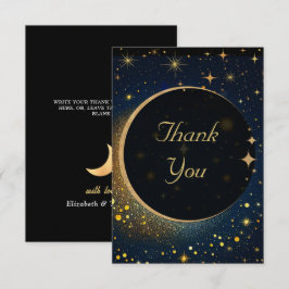 神秘的エレガントな月の天結婚の月 サンキューカード