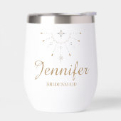 神秘的エレガントな花嫁付き茶色のスクリプミニマルト (左面)