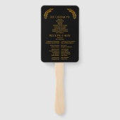 神秘的エレガントな黒金ゴールド雲ムーン結婚ズ ハンドファン (裏面)