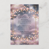 神秘的エレガントフローラ庭園の結婚式 エンクロージャーカード (正面)