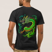 神秘的オリエンタルドラゴン Tシャツ (裏面)