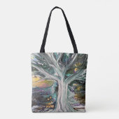 神秘的カラフルなツリートートバッグ トートバッグ (裏面)