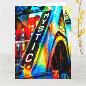 神秘的カラフルな カード (黄色い花)