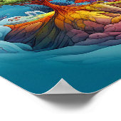 神秘的カラフル自然ファンタジー地 ポスター (角)