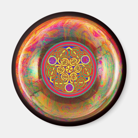 神秘的ケルト結び目模様 マグネット (正面)