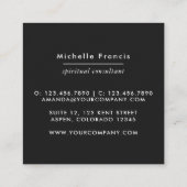 神秘的コズミックスクエアビジネスカード スクエア名刺 (裏面)