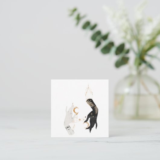 神秘的コズミックスクエアビジネスカード スクエア名刺 (スタンド正面)