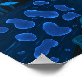 神秘的サイケデリック真菌の森 ポスター (角)