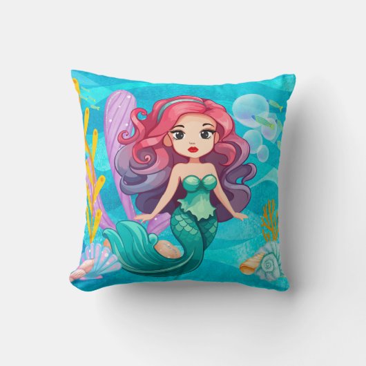 神秘的サイレンデザイン クッション (正面)